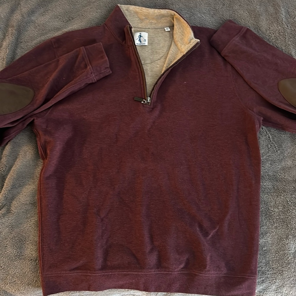 Medium Oxblood heather Brewster Quarterzip pullover